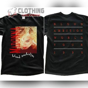 1990 Madonna Blond Ambition World Tour Concert Unisex T Shirt Madonna Blond Ambition 98 Tee 2