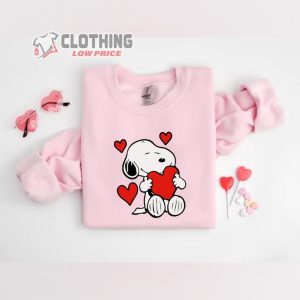 Hugging Heart Snoopy Shirt, Valentine’S Day Tee, Gift For Mom, Gift For Kids, Snoopy Shirt For Kids, Couples Tee, Valentine’S Day Gift