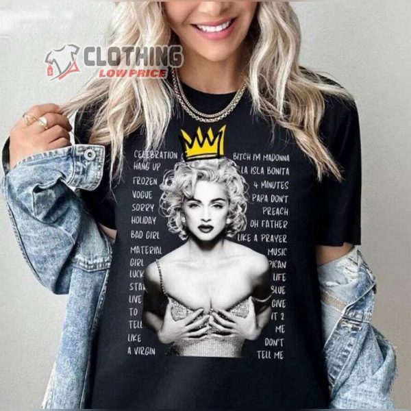 Madonna Shirt The Tour 2024 Shirt, 2024 Tour Madonna The Celebration T-Shirt, Madonna Four Decades T-Shirt, Four Decades Gift