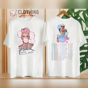 2024 Pink Tour Setlist Unisex T-Shirt, Summer Carnival 2024 Pink P!NK Tee, Pink New Album Shirt, Pink 2024 Concert Ticket Merch, Pink Merch