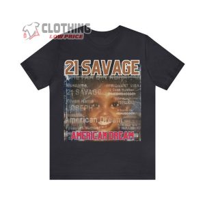 21 Savage American Dream Album Tee 21 Savage Tour 2024 Merch2