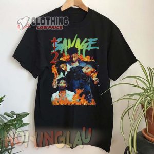 21 Savage Vintage 90S T-Shirt, Hiphop Rapper 21 Savage Merch, 21 Savage Tour 2024, 21 Savage Fan Gift