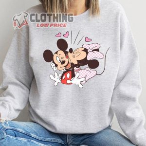 Vintage Mickey And Minnie Sweatshirt, Mickey Minnie Valentine Couples Shirt