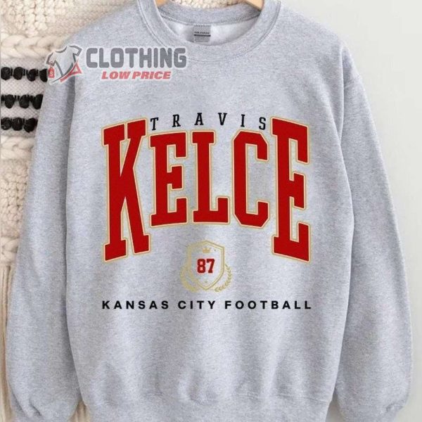 Travis Kelce Football Crewneck, Travis Kelce Sweatshirt, Football Fan Tee, Kansas City Football Sweatshirt, Football Fan Gift
