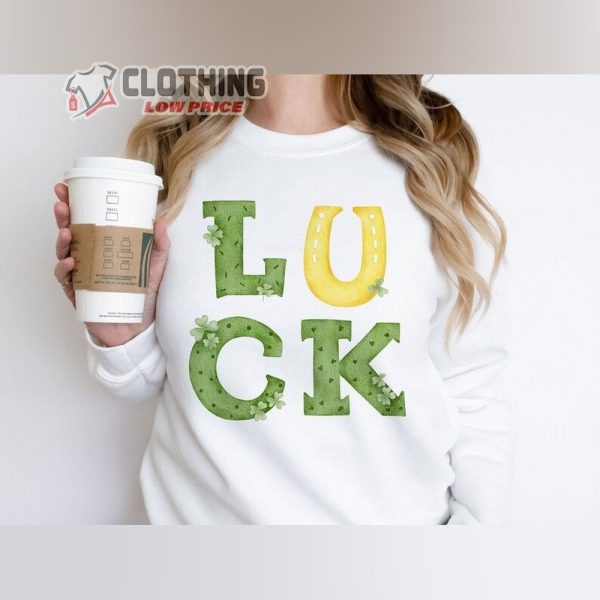 Luck Patrick Day Sweatshirt, Patrick Sweater, Cute Positive Shirt, Clover Sweatshirt, St Patricks Day Shirt, Saint Patrick’S Gift