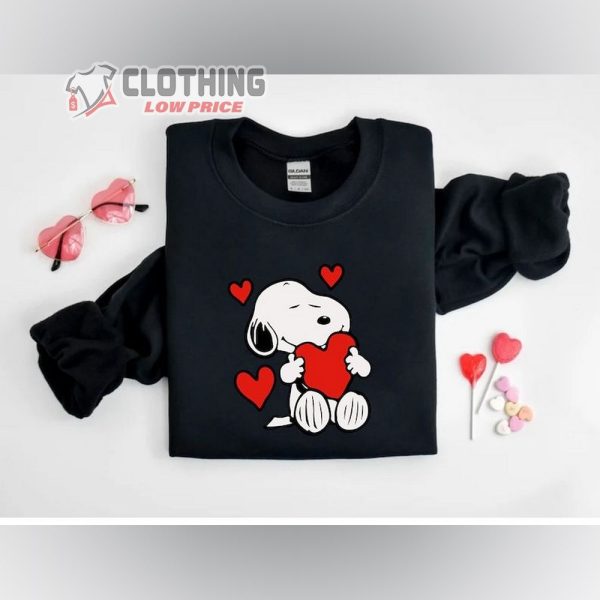 Hugging Heart Snoopy Shirt, Valentine’S Day Tee, Gift For Mom, Gift For Kids, Snoopy Shirt For Kids, Couples Tee, Valentine’S Day Gift