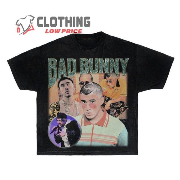 Bad Bunny 90S Retro Rap Tee, El Ultimo Tour Del Mundo T Shirt, Bootleg Rap Tee