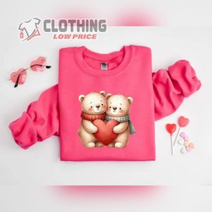 Bear Love Valentine Shirt Cute Valentine Sweatshirt Bear Love Shirt Couples Valentine Shirt 1