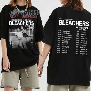 Bleachers US Tour 2024 With Samia Unisex Sweatshirt Bleachers Concert 2024 Ticket T Shirt Bleachers 2024 Tour Dates Tee Bleachers New Album Shirt Merch