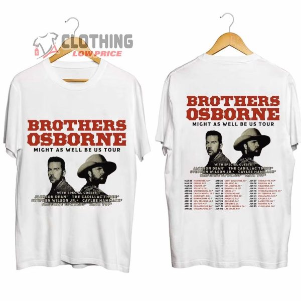Brothers Osborne Concert 2024 Tickets Merch, Brothers Osborne Might As Well Be Us Tour 2024 T-Shirt