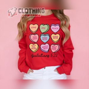Candy Hearts Valentine’S Day Scripture Women’S Sweatshirt