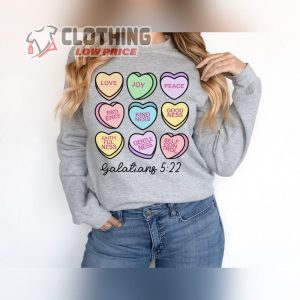 Candy Hearts Valentine’S Day Scripture Women’S Sweatshirt