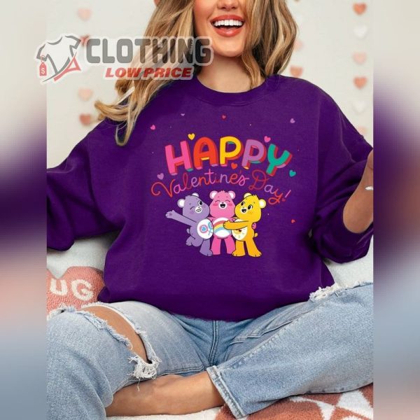 Care Bears Valentine Sweatshirt, 80S Cartoon Valentine Sweatshirt,Vintage Valentine Sweatshirt