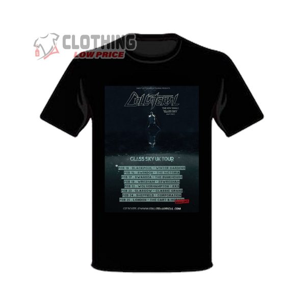 Collateral Tour 2024 The New Single Glass Sky Merch, Class Sky Uk Tour 2024 T-Shirt, Collateral Fan Gifts Shirt