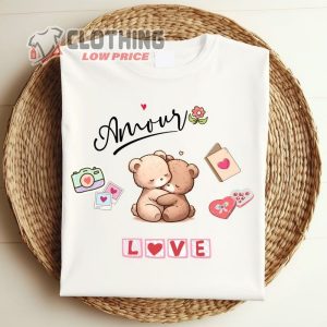 Cuddly Bear Hug, Valentine’S Day Love Tee For Couples