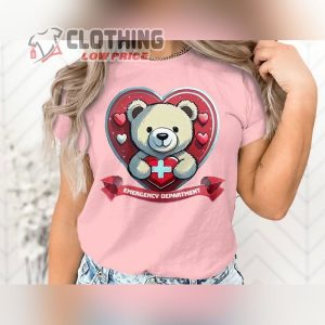 Cute Emergency Department Nurse Bear T-Shirt, Valentine’S Day Gift, Doctor & Nursing Tee