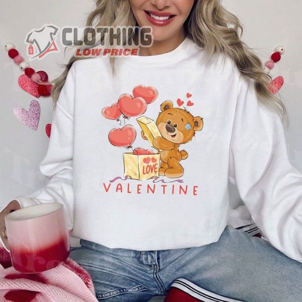 Cute Heart Teddy Valentines Day Shirt,Teddy Bear Shirt