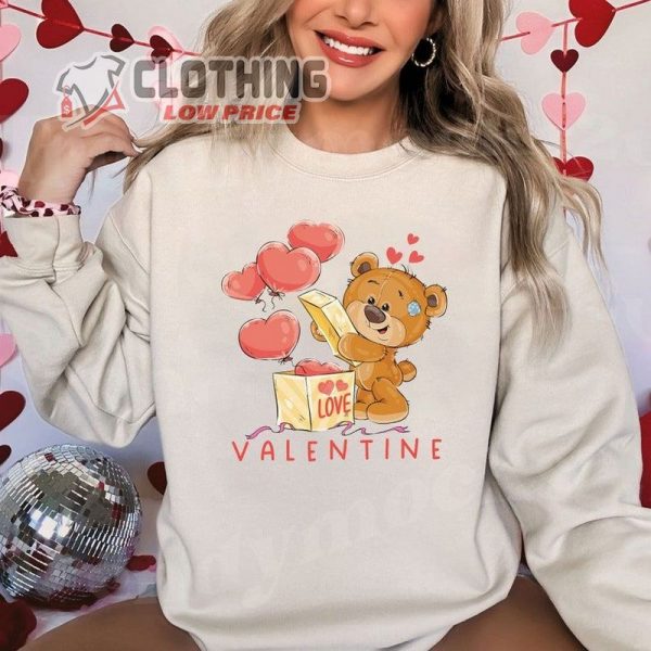 Cute Heart Teddy Valentines Day Shirt,Teddy Bear Shirt