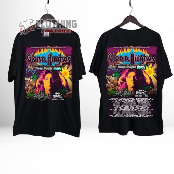 Deep Purple Glen Hughes Tour 2024 Merch, Glen Hughes Deep Purple 50Th Anniversary Tour 2024 Shirt, Glen Hughes Deep Purple Live 2024 USA T-Shirt