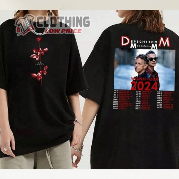 Depeche Mode 2024 Memento Mori World Tour T- Shirt, Depeche Mode Tour 2024 T- Shirt, Memento Mori World Tour 2024 Merch