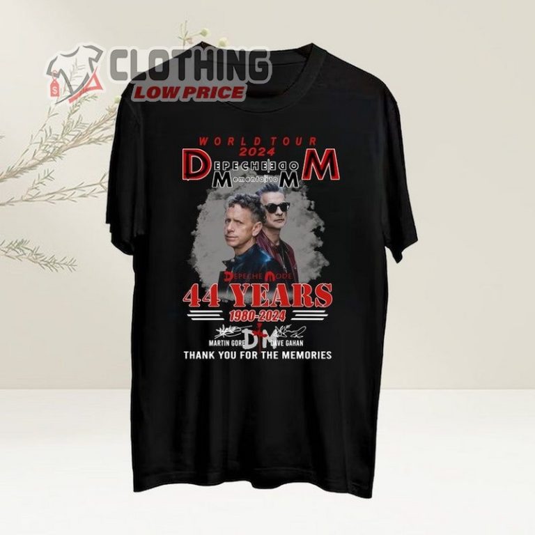 Depeche Mode Memento Mori World 2024 Tour T Shirt, Depeche Mode Tour