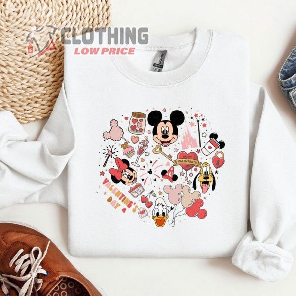 Disney Valentines Day Sweatshirt, Disneyland Valentine’S Day Hoodie