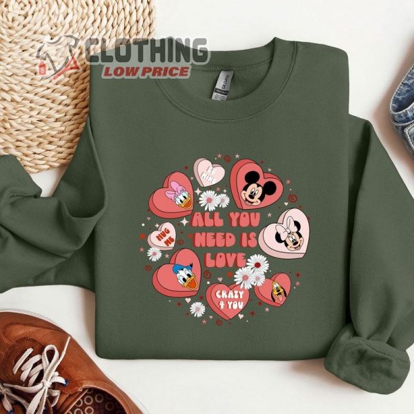 Disneyland Valentine’S Day Hoodie, Mickey Minnie Valentine Shirt