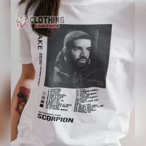 Drake Scorpion Album Tracklist Unisex T-Shirt, Drake Graphic Sweatshirt, Scorpion Album Tee Merch, Drake Merch Gift For Fan