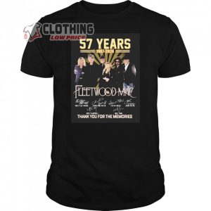 Fleetwood 57 Years 1967-2024 Merch, Fleetwood Thank You For The Memories Signatures T-Shirt