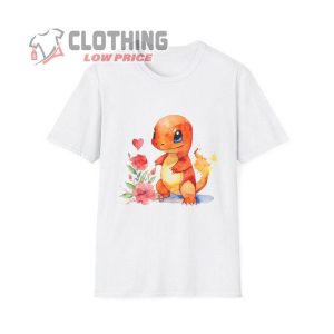 Floral Fire Pokemon Shirt Unisex Softstyle T Shirts 3