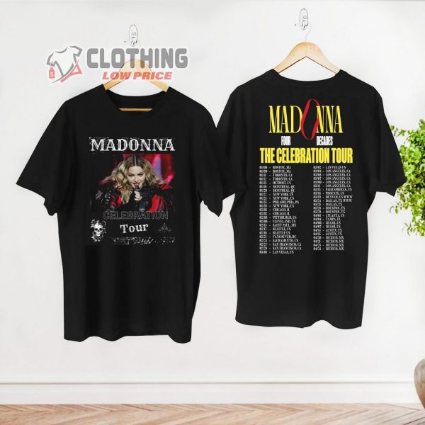 Four Decades Madonna 2024 Merch, Madonna Concert 2024 Unisex Shirt, Madonna The Celebration 2024 Tour Dates T-Shirt