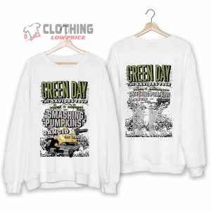 Green Day Band T Shirt Green Day The Saviors 2024 Tour Merch Green D1