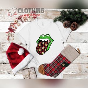 Grinch Lips Christmas Shirt, Tongue Out Grinch Lips Christmas Shirt, Rolling Stone Lips Shirt, Rolling Stones Setlist Merch