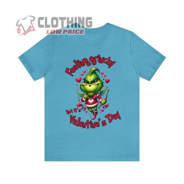 Grinch’S Valentine Shirt, Coffee Valentine Shirt, Happy Valentine Shirt, Love Heart Shirt, Valentine’S Day Shirt