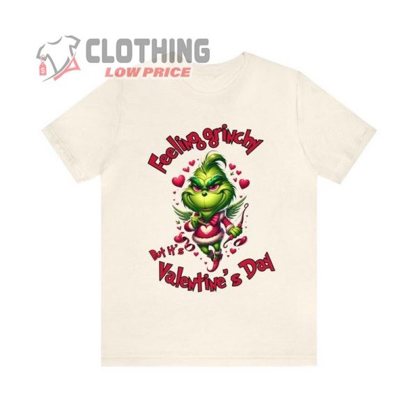 Grinch’S Valentine Shirt, Coffee Valentine Shirt, Happy Valentine Shirt, Love Heart Shirt, Valentine’S Day Shirt