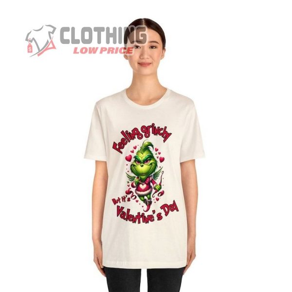 Grinch’S Valentine Shirt, Coffee Valentine Shirt, Happy Valentine Shirt, Love Heart Shirt, Valentine’S Day Shirt