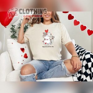 Happy Meowentines Day Tshirt Kitten Mom ValentineS Day T Shirt Meowy Valentines Day Shirt 1