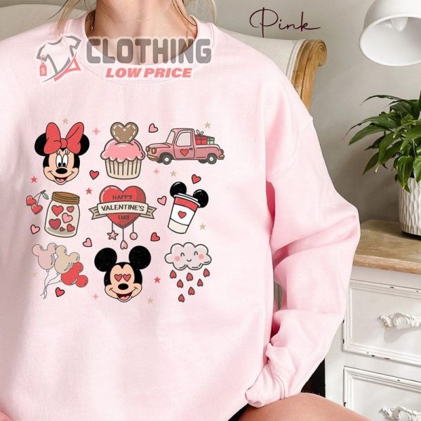 Happy Valenine’S Day Hoodie, Disney Valentine Hoodie, Love Hoodie