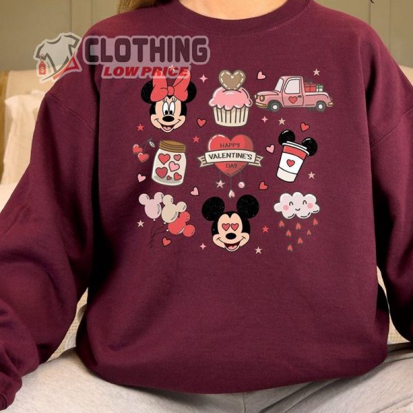 Happy Valenine’S Day Hoodie, Disney Valentine Hoodie, Love Hoodie