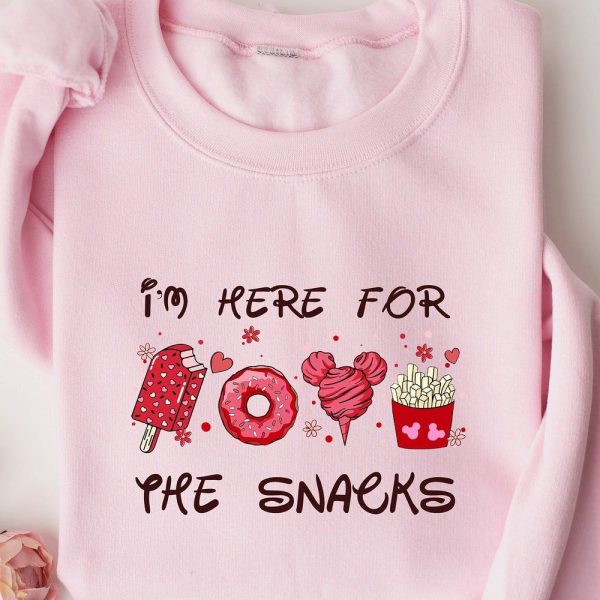I’M Here For The Snacks Valentine Sweatshirt, I’M Here For The Drinks Valentine Tee