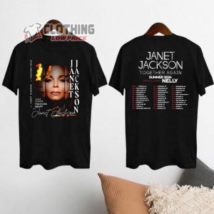 Janet Jackson Together Again Merch Janet Jackson Summer Tour 2024 Shirt Janet Jackson 90S Vintage Shirt Janet Jackson With Nelly T Shirt