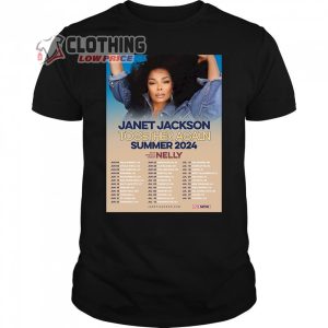Janet Jackson Tour Dates 2024 Merch, Together Again Summer 2024 Shirt, Janet Jackson Tour 2024 With Nelly T-Shirt