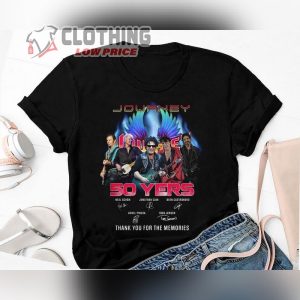 Journey Band 50 Years Signature T- Shirt, Journey Freedom Tour 2024 Shirt, Journey Band Merch, Journey Tour 2024 Tickets Merch