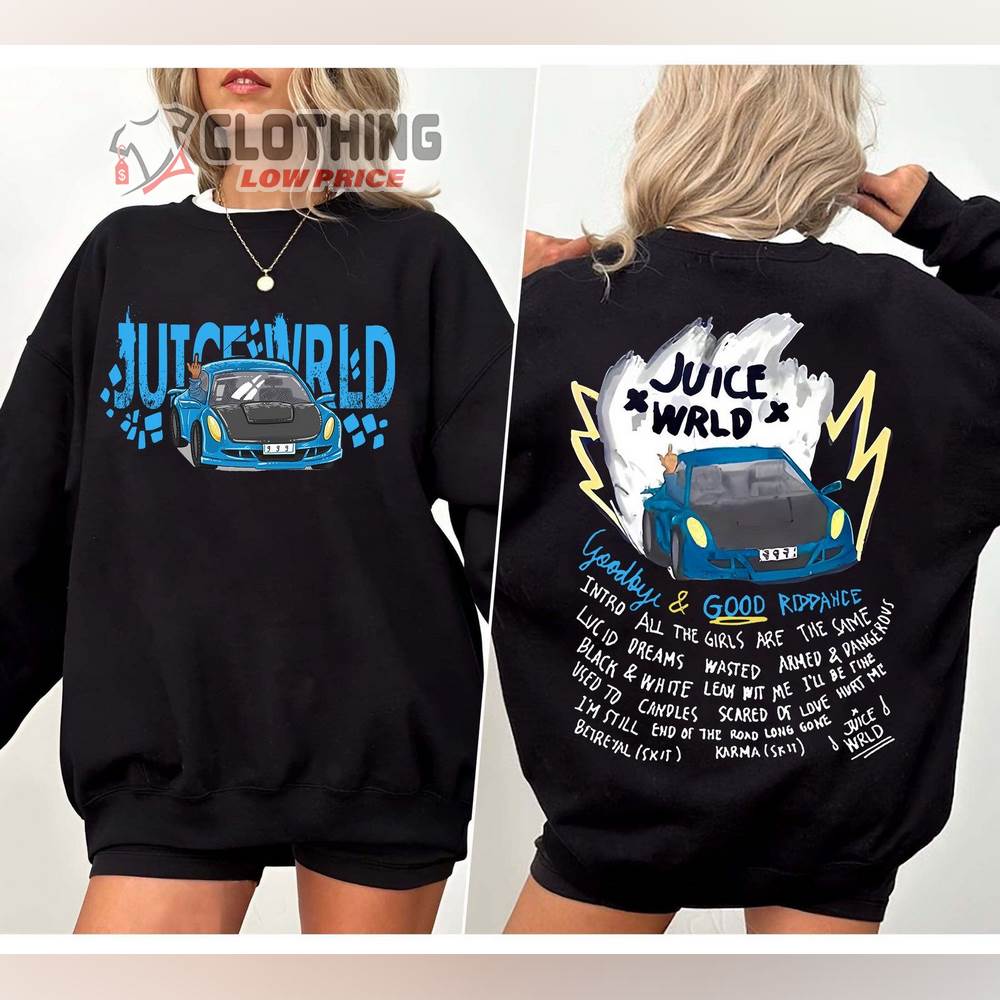 Juice Wrld Merch, Goodbye & Good Riddance Album Sweatshirt, Juice Wrld Music Tour Sweatshirt