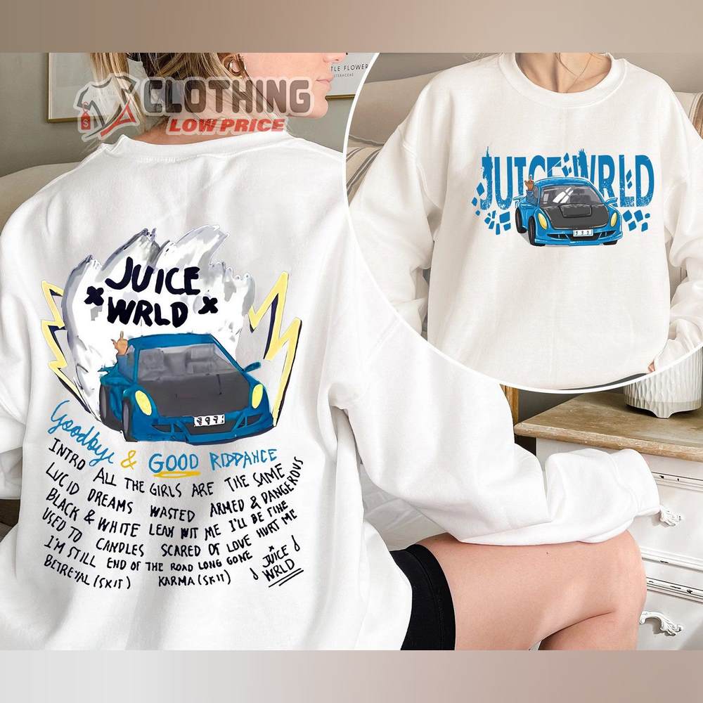 Juice Wrld Merch, Goodbye & Good Riddance Album Sweatshirt, Juice Wrld Music Tour Sweatshirt