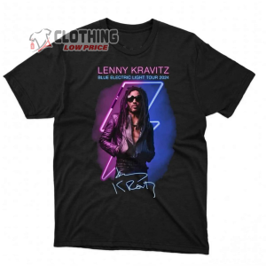 Lenny Kravitz Blue Electric Light Tour 2024 T Shirt