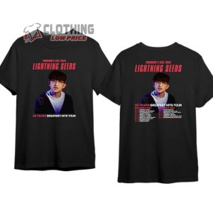 Lightning Seeds UK Tour 2024 Merch Lightning Seeds Tomorrows Here Today Tour 2024 Shirt The Lightning Seeds 35 Years Greatest Hits Tour T Shirt