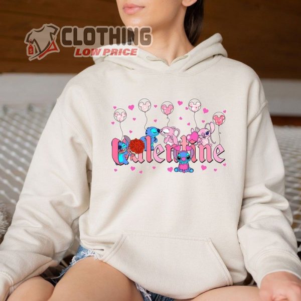 Lilo And Stitch Hoodie, Disney Valentines Sweatshirt