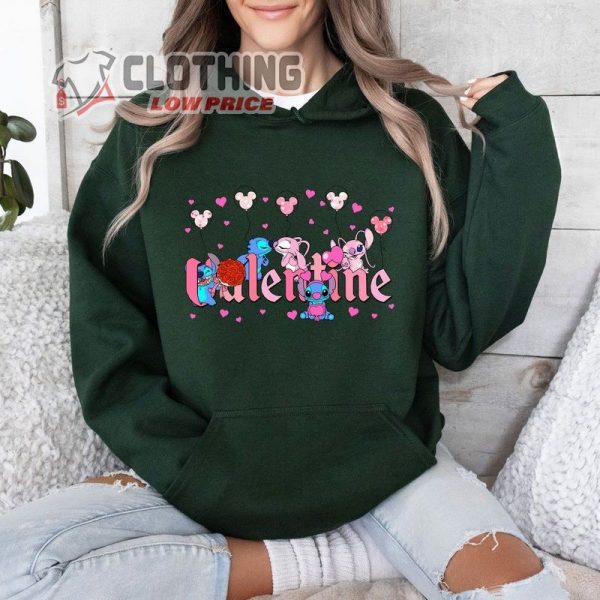 Lilo And Stitch Hoodie, Disney Valentines Sweatshirt