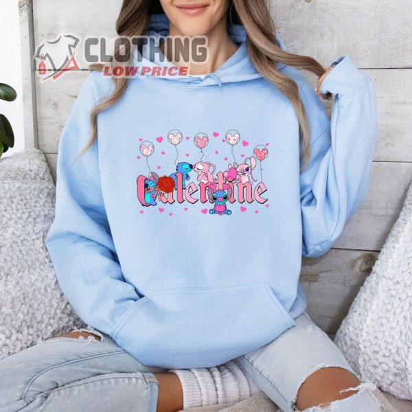 Lilo And Stitch Hoodie, Disney Valentines Sweatshirt